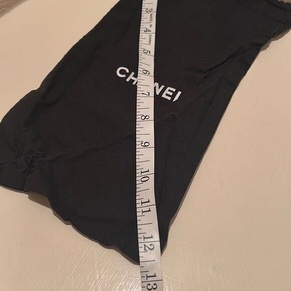 Chanel Drawstring Top Dustbag Black Cloth Gift Bag Storage Travel Rectangle - Picture 6 of 7